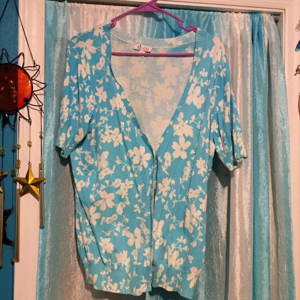 D&Co. short-sleeved cardigan, size L